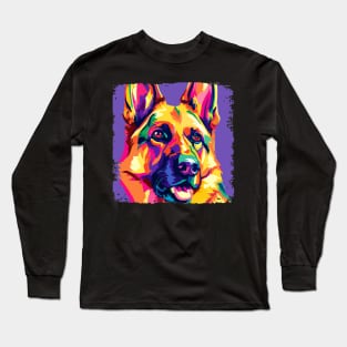 German Shepherd Dog Pop Art - Dog Lover Gifts Long Sleeve T-Shirt